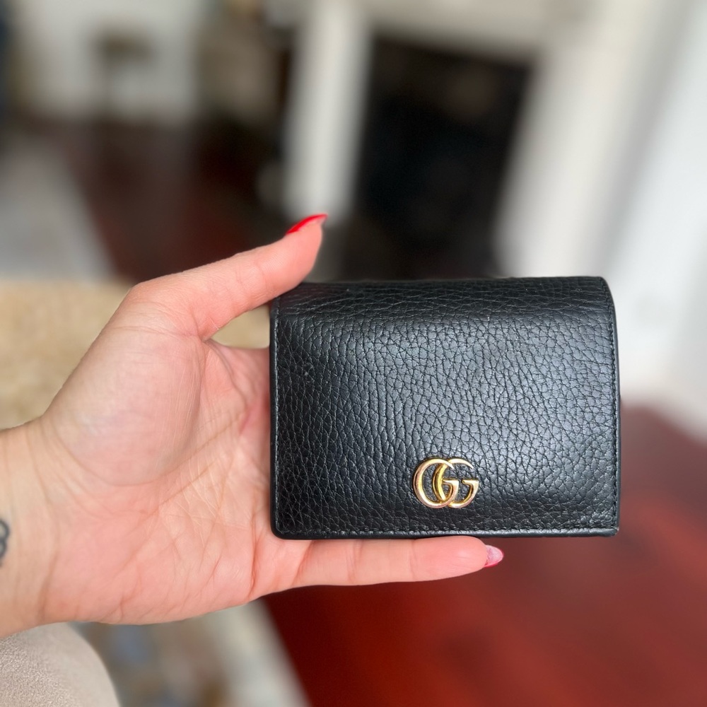 Gucci Leather Card Case Wallet